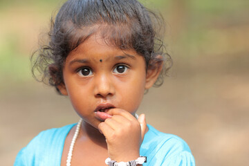 Cute Indian little girl portrait.