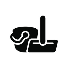 Bucket and dustpan icon