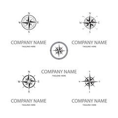 Set Compass Logo Template vector icon illustration design © dar