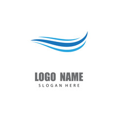 Water wave icon vector illustration design logo