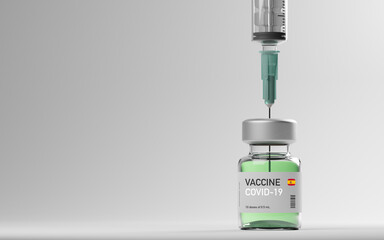 Spain Covid-19 Vaccination Copy Space Vaccine Background