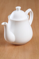 teapot on a wooden table