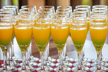 glass of  orange juice cocktail