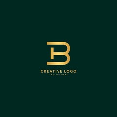 Letter B. Elegant logotype vector. Minimalist concept