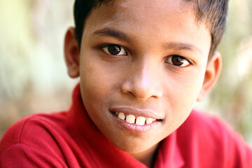 Portrait of Indian teen boy.