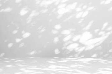 White Stucco Room with Bokeh Light Beam Background, Suitable for Product Presentation Backdrop, Display, and Mock up.