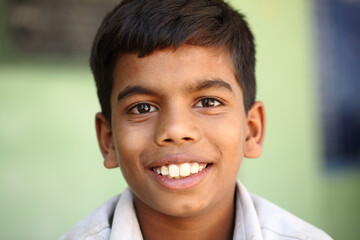 Portrait of Indian teen boy.