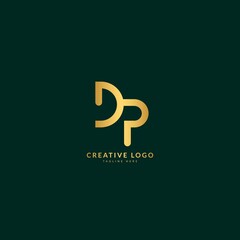 Letter DP. Elegant logotype vector. Minimalist concept