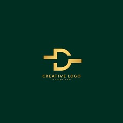 Letter D. Elegant logotype vector. Minimalist concept