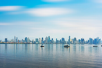 Naklejka premium View of Skyline of Ciudad de Panama from Amador