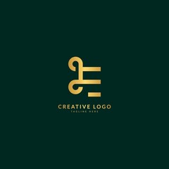 Letter E. Elegant logotype vector. Minimalist concept