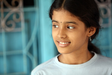 Pretty Indian teen girl portrait.