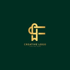 Letter F. Elegant logotype vector. Minimalist concept