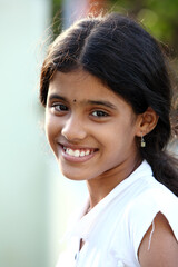 Pretty Indian teen girl portrait.