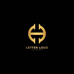 Letter H. Elegant logotype vector. Minimalist concept