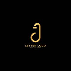 Letter J. Elegant logotype vector. Minimalist concept