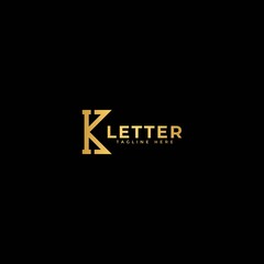 Letter K. Elegant logotype vector. Minimalist concept