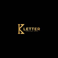 Letter K. Elegant logotype vector. Minimalist concept