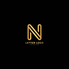 Letter N. Elegant logotype vector. Minimalist logo concept
