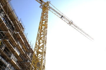 Fototapeta na wymiar construction site with Tower cranes