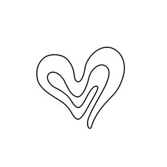 Hearts logo, Love symbol, Valentine's Day, greeting card, continuous line drawing, small tattoo, print for clothes and logo design, logo design, Heart isolated abstract vector illustration