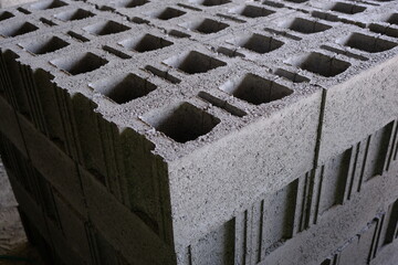 Hollow concrete block use for internal wall of building.
