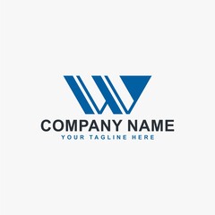 Letter W logo design vector. W monogram sign.