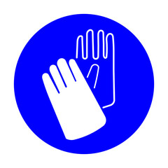 Wear gloves vector icon isolated on white background, hand protection safety symbol