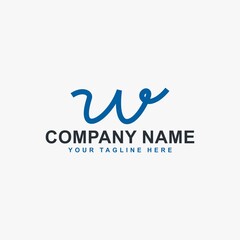 Letter W logo design vector. W monogram sign.
