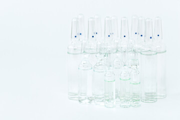 Medicine transparent ampoules with drug