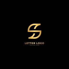 Letter S. Elegant logotype vector. Minimalist logo concept