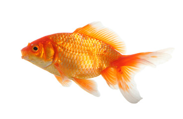 Gold fish isolated on white background