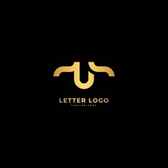 Letter U. Elegant logotype vector. Minimalist logo concept