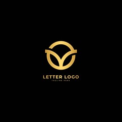 Letter V. Elegant logotype vector. Minimalist logo concept