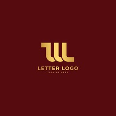 Letter w. Elegant logotype vector. Minimalist logo concept