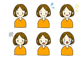 女性表情セットB