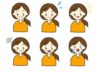 女性表情セットA