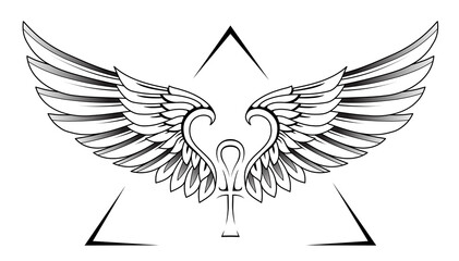 Classic wings tattoo