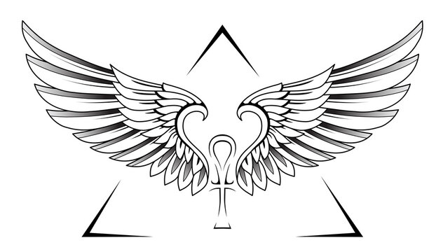 Classic wings tattoo