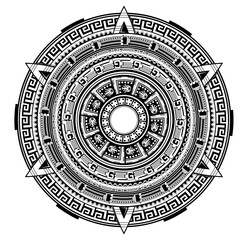 Mayan ethnic tattoo style