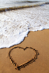 heart on the sand