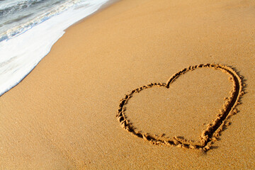 heart on the beach