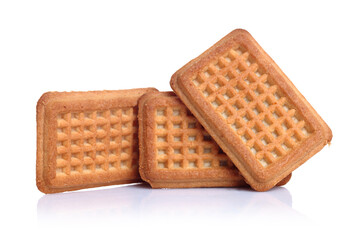 Milk Biscuits On White Background