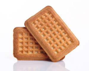 Milk Biscuits On White Background