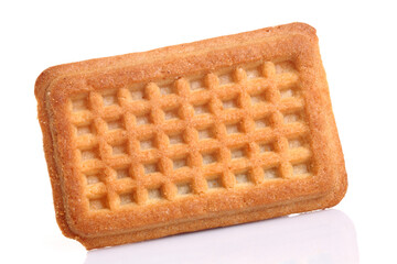 Milk Biscuits On White Background
