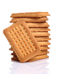Milk Biscuits On White Background