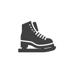 Skating shoe vector icon. filled flat sign for mobile concept and web design. Ice skate glyph icon. Symbol, logo illustration. Vector graphics
