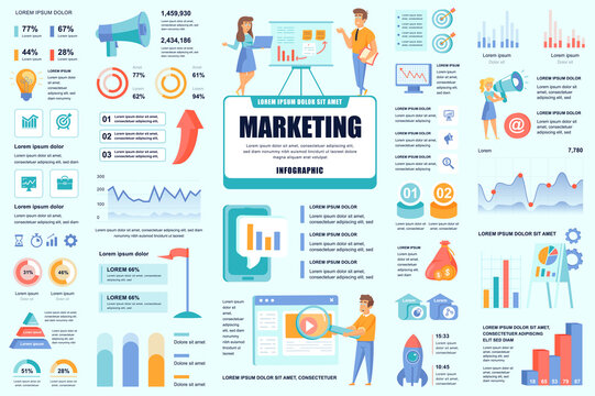 Bundle marketing and promo infographic UI, UX, KIT elements. Different charts, diagrams, workflow, flowchart, timeline, schemes, graphs design template. Vector info graphic and infographics set.