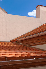 Closeup of asphalt shingles