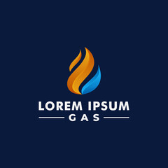 oil and gas logo design. fire icon logotype vector